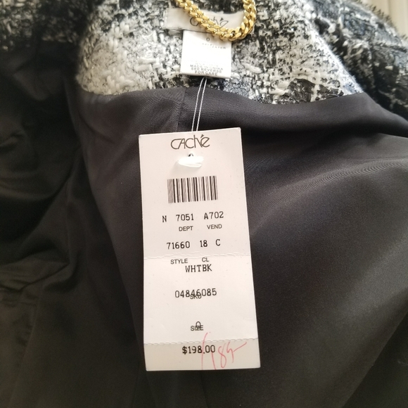 Cache Twill Short Crop Jacket Top Size 0 - Picture 8 of 12